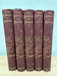 5 Antique 1894  Books  The Humor Of Germany, Holland, France, Italy & America