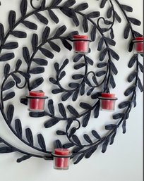 Spiral Wreath With 8 Candle Holders ( Included)