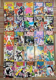 Lot Of 25 Alpha Flight Comic Books 1983-1987