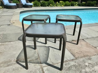 Trio Of Outdoor Patio End Tables