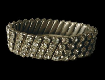 Vintage Faux Diamond Bracelet, 2.5 Inches