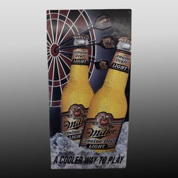 Large 48' Miller Genuine Draft Darts Metal Sign