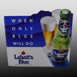 Labatts Blue Metal Advertising Sign