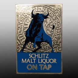 Vintage Glass Schlitz Malt Liquor Sign