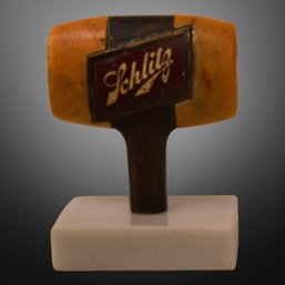 Schlitz Bar Tap Mounted On Marble