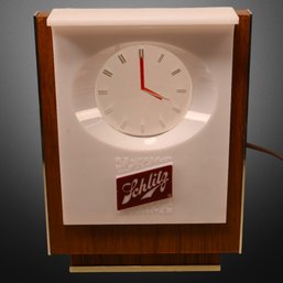 Vintage Schlitz Advertising Clock With Floating Hands