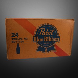 Pabst Blue Ribbon Cardboard Advertising Crate Box