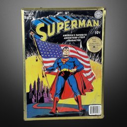 Vintage Superman No 24 Comic Book Cover Metal  Sign