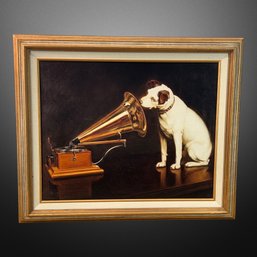 Vintge RCA Dog Phonograph Framed Print