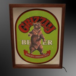 Grzzly Bear Lager Foil Mirror Light