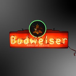 Vintage Budweiser Neon Advertising Light