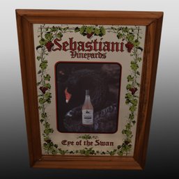 Sebastiani Vineyards Eye Of The Swan Advertising Bar Mirror