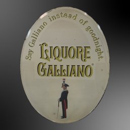 Liquore Galliano  Oval Advertising Bar Mirror