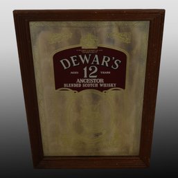 Dewars 12 Years Advertising Bar Mirror