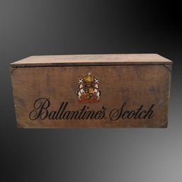 Ballantines Scotch Wood Store Advertising Crate Box