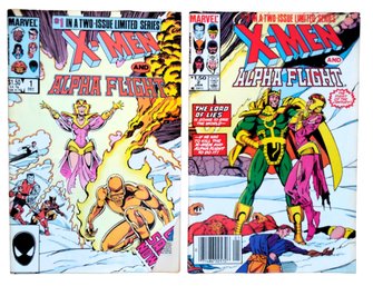 1985 Marvel Comics X-Men And Alpha Flight #1 & #2 Complete Set