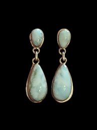 Vintage Sterling Silver Turquoise Dangle Earrings