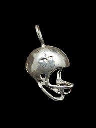 Vintage Sterling Silver Football Helmet Pendant