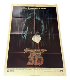 Friday The 13th Part 3 3D Movie Poster 1982