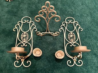 2 Sconce Candle Holders