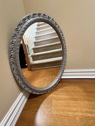 Silver Oval Mirror