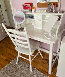 White Desk With Hutch And Chair