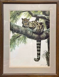 Guy Coheleach Clouded Jaguar In Tree Signed Lithograph