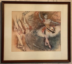 Vintage Degas Ballerina Print, 1954