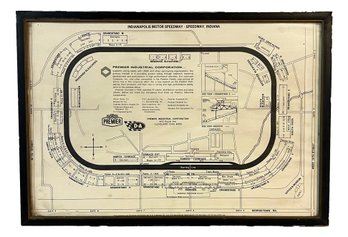 Indianapolis Motor Speedway Vintage Map