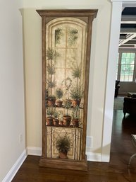 Hooker Furniture Hand Painted  Tall Storage Shallow Profile Cabinet