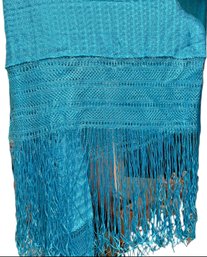 Ken Scott Italy Designer Square Shawl W Fringe