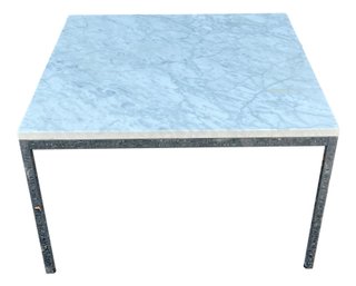 Marble Top Coffee Table On Heavy Chrome Metal Base