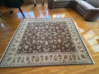 Tan And Dark Green Area Rug