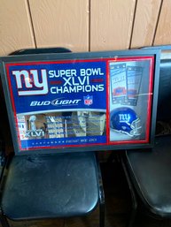 NY GIANTS Budweiser Sign