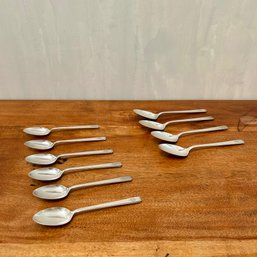 A Collection Of 10 Sterling Silver Tea Spoons Monogrammed