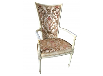 Mid 20th Century Statesville Chair Co. Tapestry Parlor Arm Chair