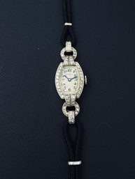 Antique Platinum & Multi Diamond Movado Womens Watch