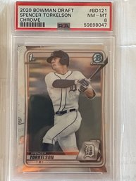 2020 Bowman Chrome 1st. Bowman Spencer Torkelson Rookie Card #BD-121    PSA 8