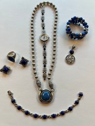 Sterling Silver With Lapis, Wonderfully Full Lot!