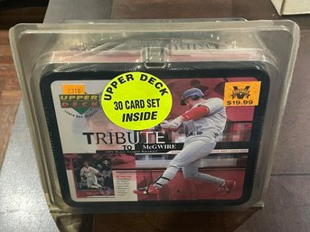 1999 Upper Deck Tribute To Mark McGwire Lunch Box With 30 Card Set.    Never Opened