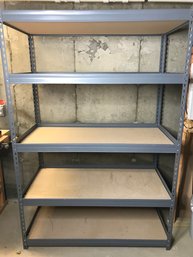 Gray Metal Storage Shelve Unit #1