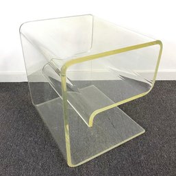 Vintage Mid Century Solid Lucite Table