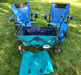 Folding Beach Wagon And KIJARO Chairs