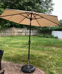 9 Ft SUNBRELLA Patio Umbrella With Rolling Base