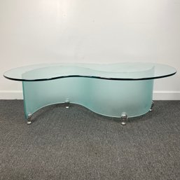 Curved Glass Modernist Coffee Table