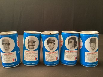 15 Mid 1970s RC Royal Crown Cola Baseball MLB Player Cans