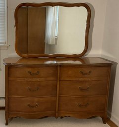 Bassett Furniture Industries Lowboy Dresser & Mirror