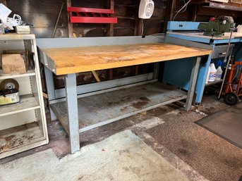 Work Bench - Metal Frame & Wood Top