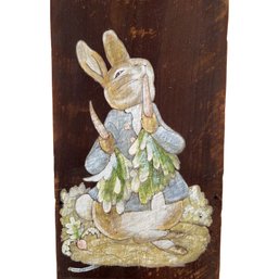 Vintage Signed Hand Painted Peter Rabbit - Pamela Simpson 1971