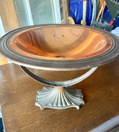 Art Deco  Copper Lined Speaker Frame Made To Plant Stand